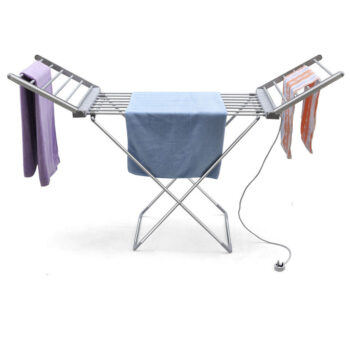 Electric Clothes Airer Dryer Heated Indoor Horse Foldable Rack 3 Tier Homefront 