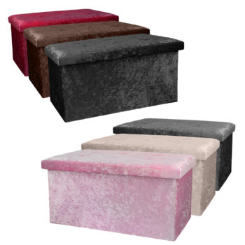 Velvet Double Ottoman Box