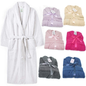 Adults Terry Towelling Dressing Gown - Unisex One Size