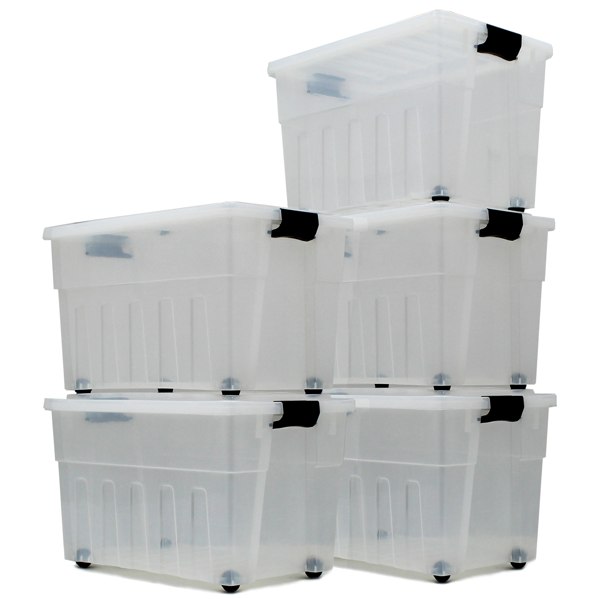 White Plastic Storage Boxes With Lids Uk 65l Large Storage Box With 