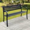 black metal bench