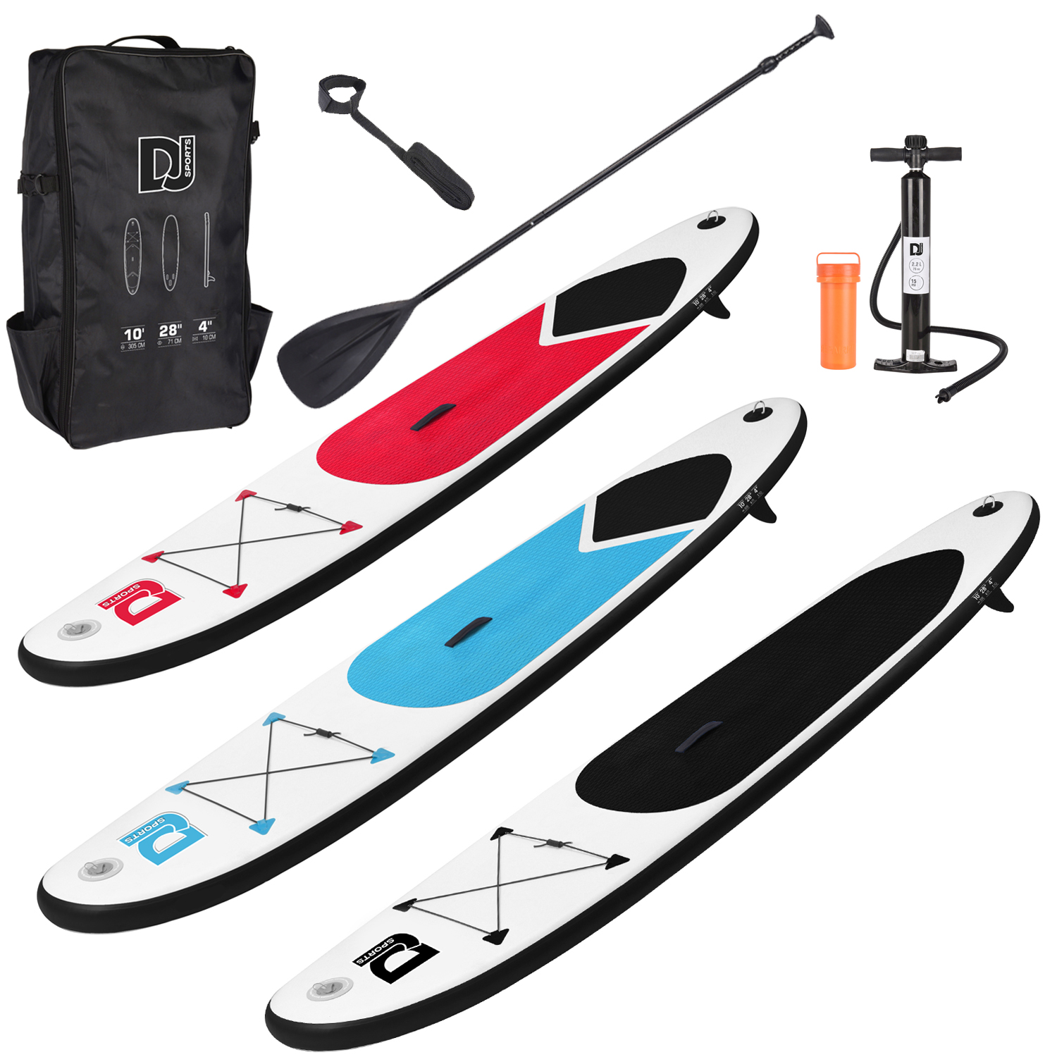 thumbnail image 2 of GYMAX 6FT Stand Up Paddle Board - Lightweight Surfboard With Removable Fins & Safety Leash 2 of 14