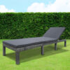 rattan sunlounger