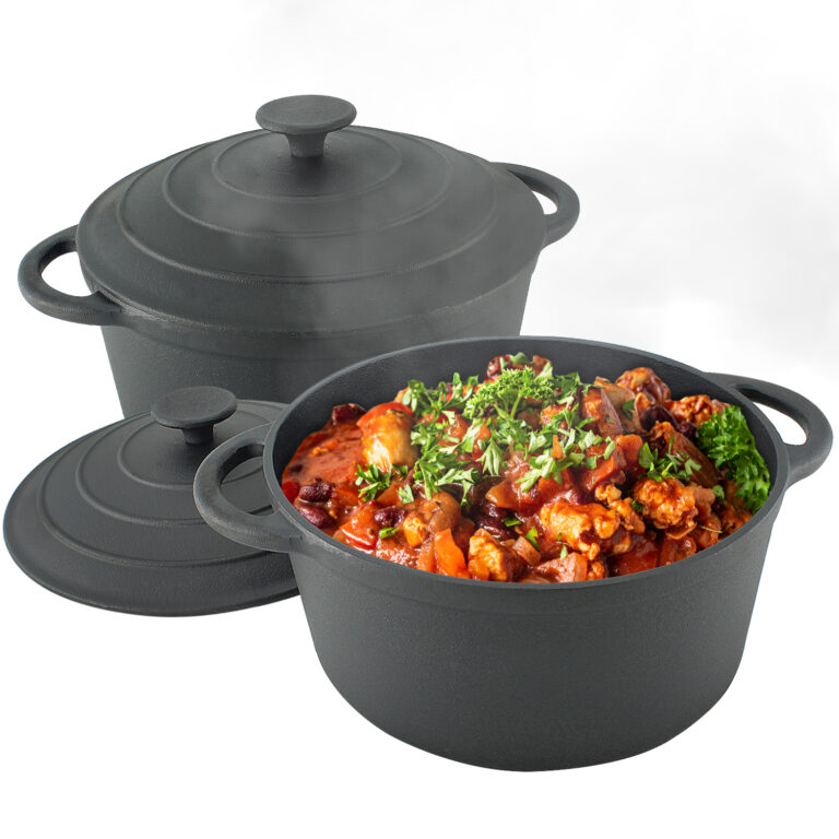 Cast Iron 5L Casserole Dish 26cm Ovenproof PreSeasoned Pot