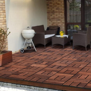 Acacia Wood Parquet Decking Tiles