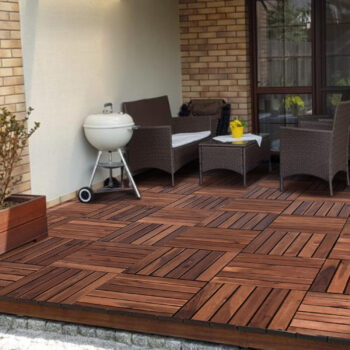 Acacia Wood Vertical Decking Tiles