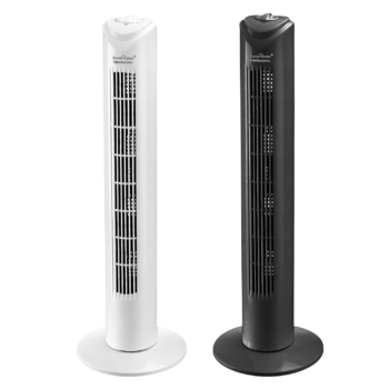 32'' Oscillating Tower Fan in Black or White