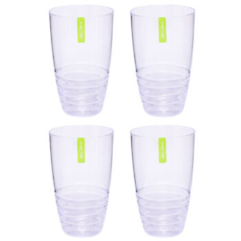 Pack of 4 Plastic Swirl Tumblers by Alex Nash