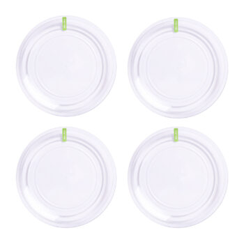 Pack of 4 Plastic Swirl Plates by Alex Nash