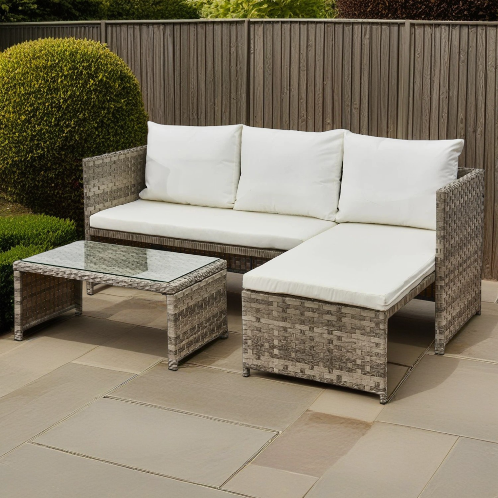 Cream garden corner sofa deals
