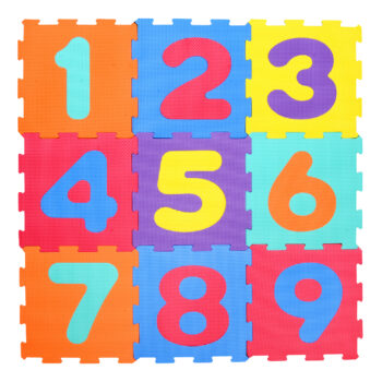 Large 9 Piece EVA Foam Numbers Puzzle Mat