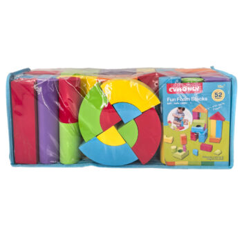52 Piece Foam Building Blocks Set with Storage Bag