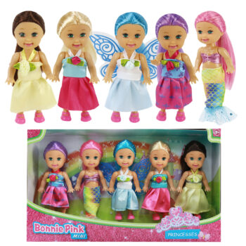 Pack of 5 Mini Dolls Gift Set