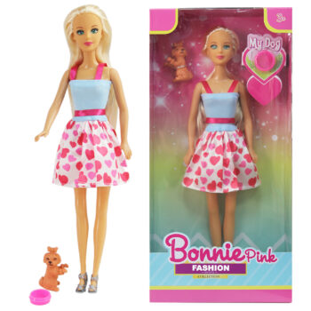 30cm Doll & Pet Dog Gift Set with Accessories