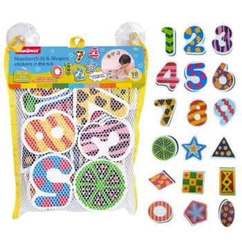 18pc Numbers & Shapes Bath Foam Set