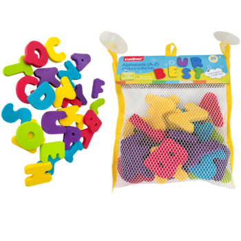 26pc Alphabet (A-Z) Shapes Bath Foam Set