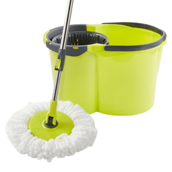 Microfibre Spin Mop & 16L Bucket Set by The Cleaning Expert
