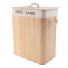 Bamboo Double Laundry Basket with ‘Lights & Darks’ Sections by Alex Nash