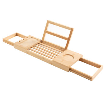 Extendable Bamboo Bath Rack Tray by Alex Nash