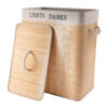 Bamboo Double Laundry Basket with Seperate ‘Lights & Darks’ Liner by Alex Nash