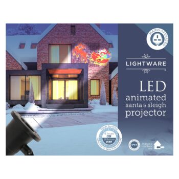Animated Santa Sleigh Projector