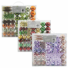 50-Piece Assorted Shatterproof Bauble & Christmas Tree Decoration Set