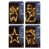 Pack of 4 Warm White Hanging Christmas Window Lights