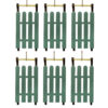 Pack of 6 Wooden Sleigh Christmas Decorations