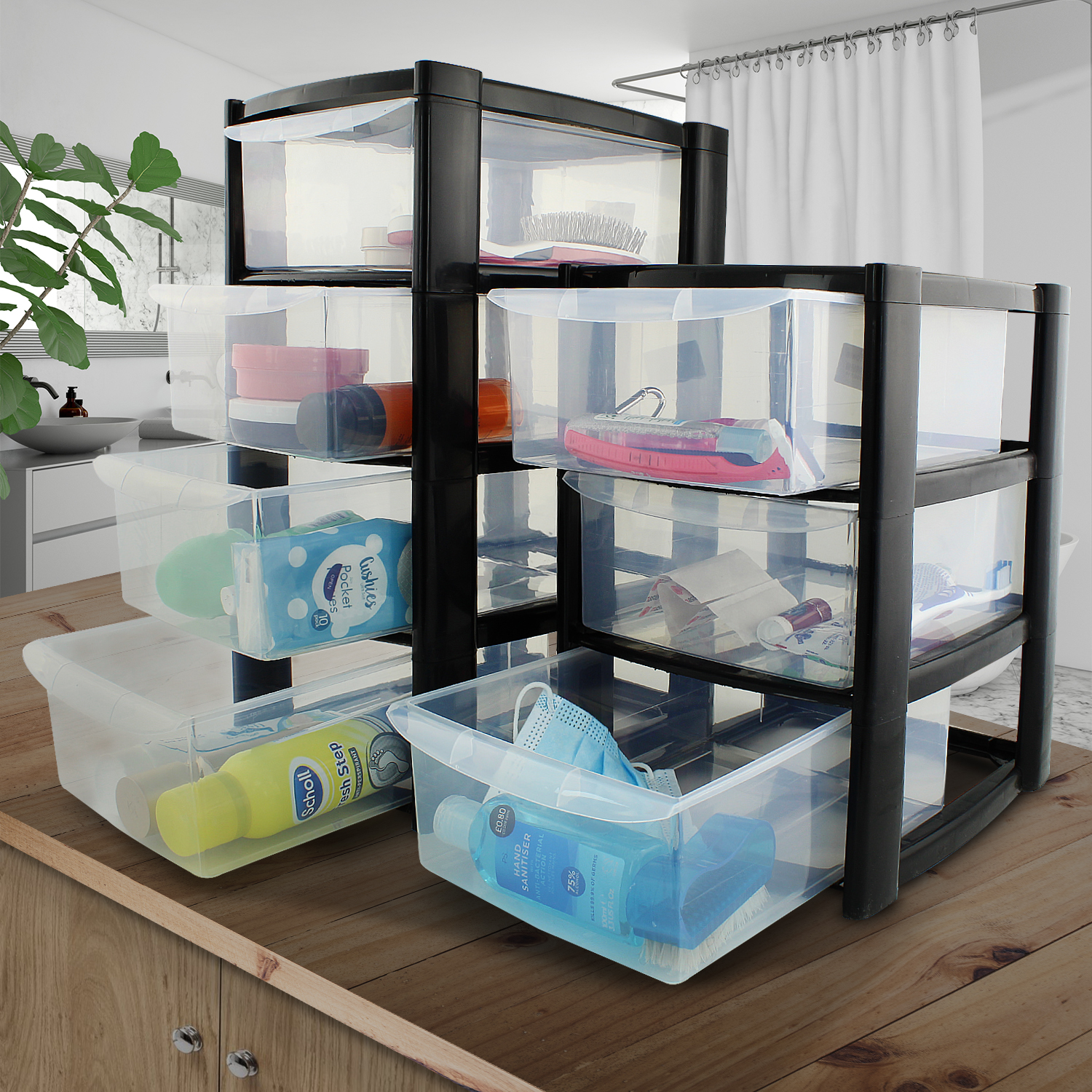 3-Tier & 4-Tier Mini Storage Drawer Unit with Clear Drawers by STASH’D - Image 6