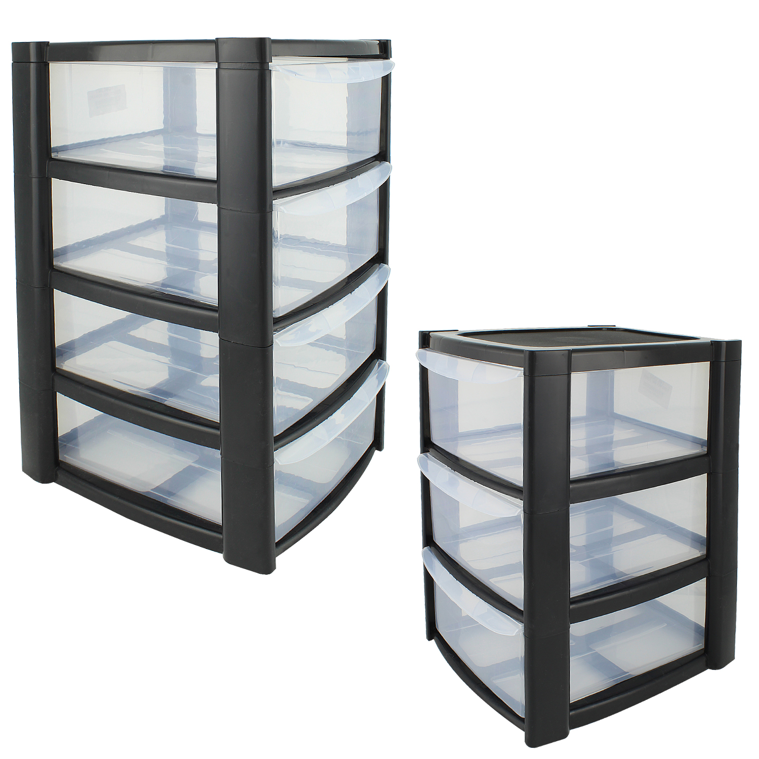 3-Tier & 4-Tier Mini Storage Drawer Unit with Clear Drawers by STASH’D - Image 8