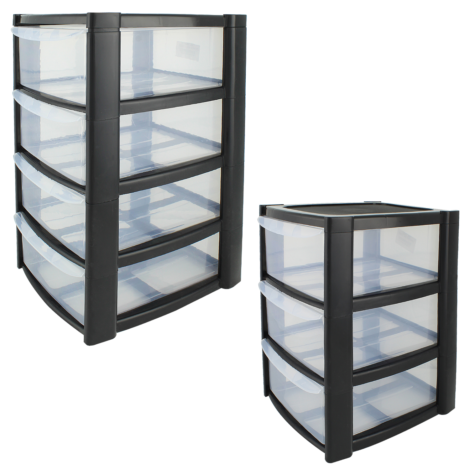 3-Tier & 4-Tier Mini Storage Drawer Unit with Clear Drawers by STASH’D - Image 5
