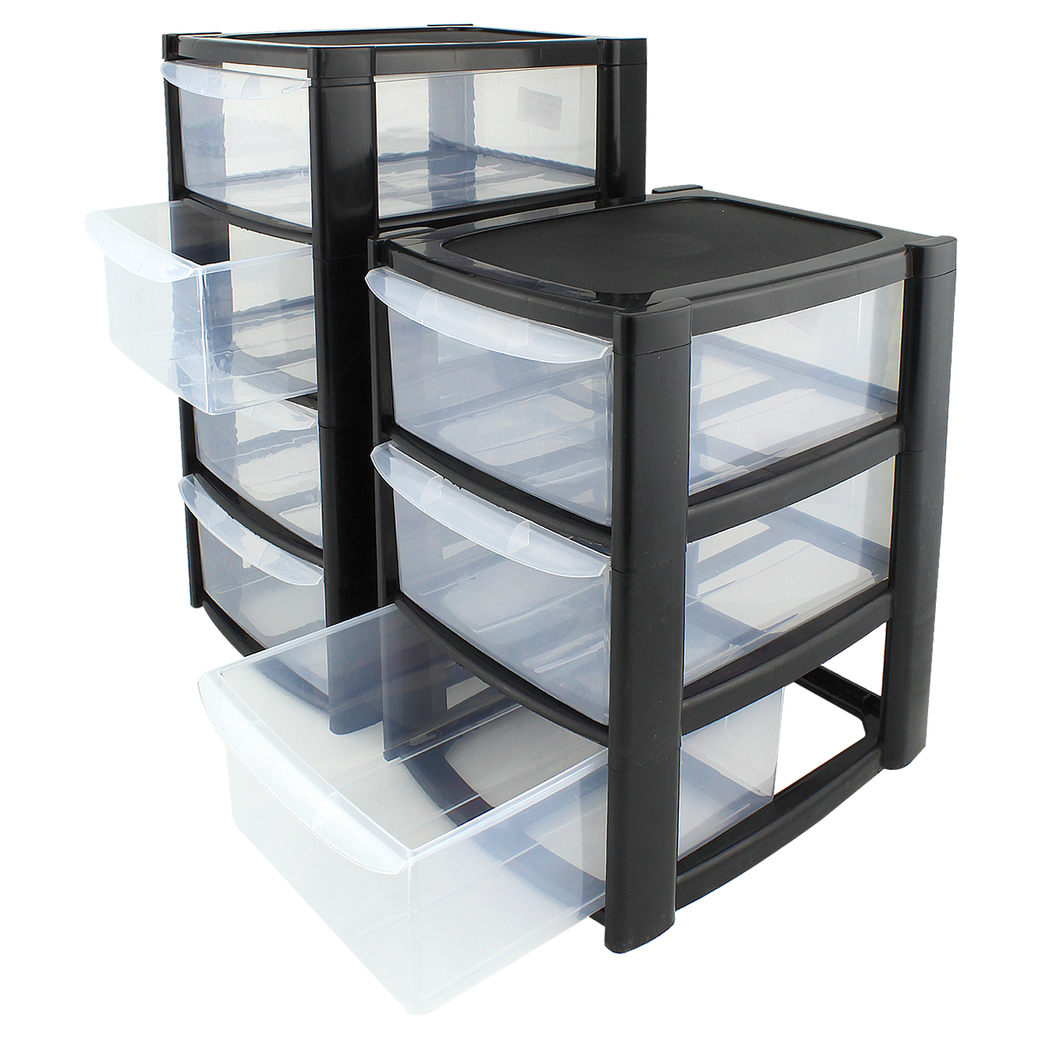 3-Tier & 4-Tier Mini Storage Drawer Unit with Clear Drawers by STASH’D - Image 10