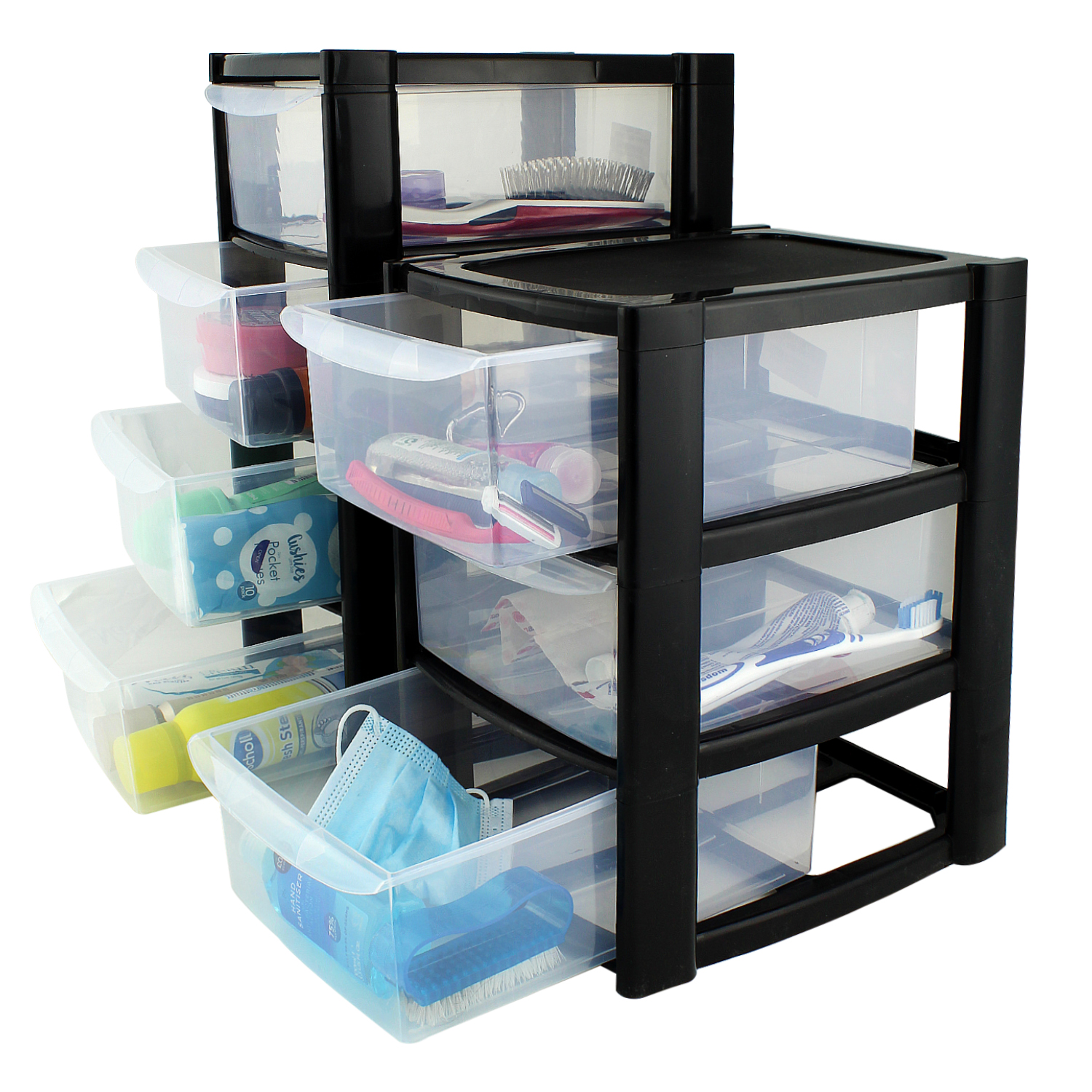 3-Tier & 4-Tier Mini Storage Drawer Unit with Clear Drawers by STASH’D - Image 7