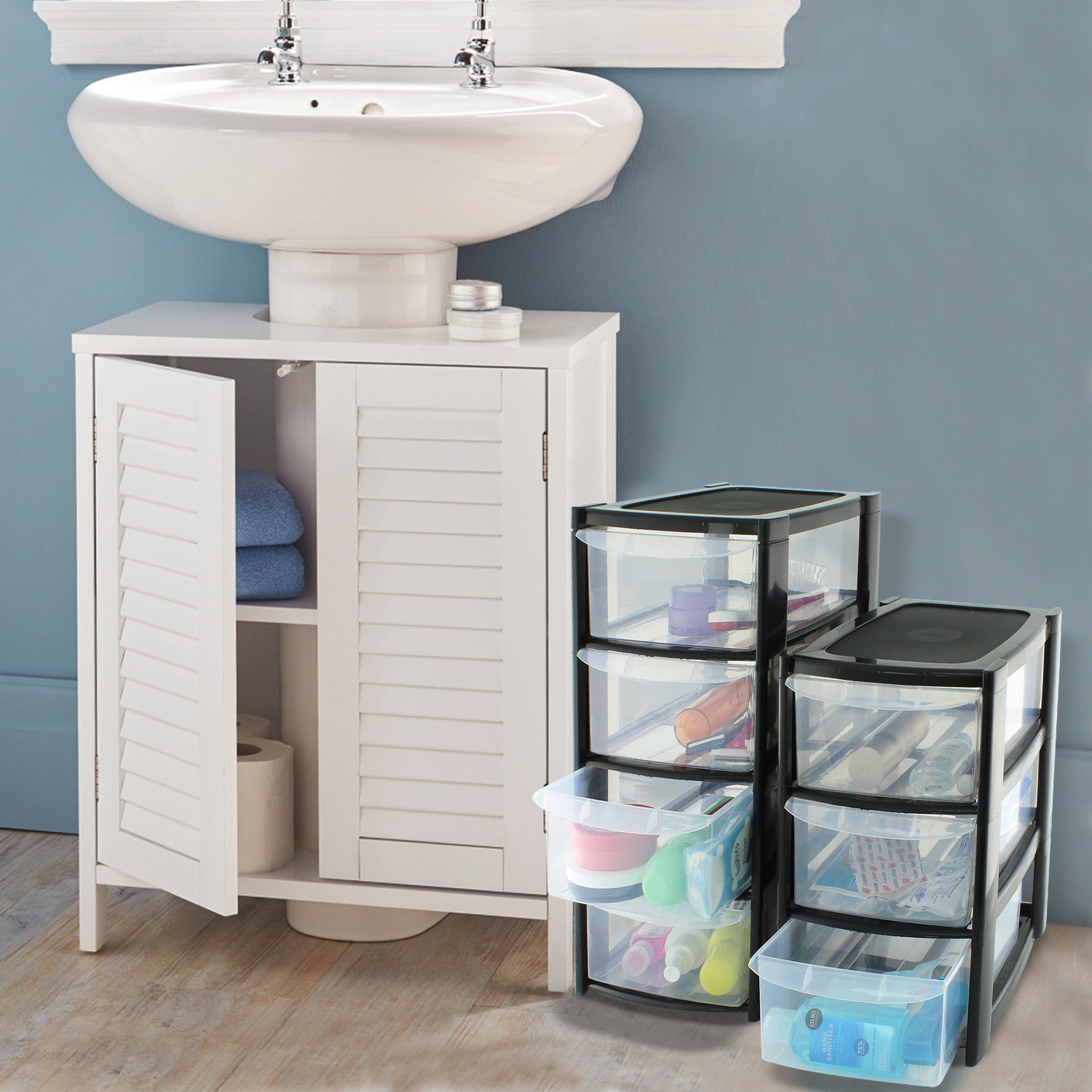 3-Tier & 4-Tier Mini Storage Drawer Unit with Clear Drawers by STASH’D - Image 9