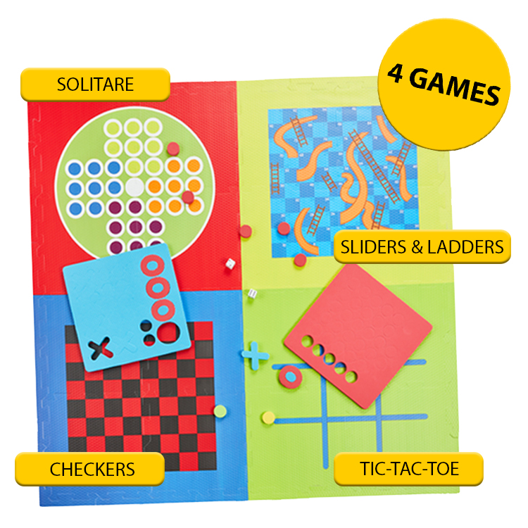 4-in-1 Foam Game Activity Play Mat – 119 x 119cm - Image 3