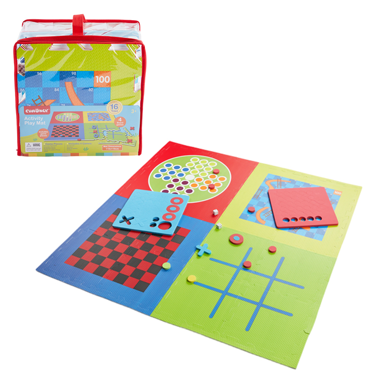 4-in-1 Foam Game Activity Play Mat – 119 x 119cm
