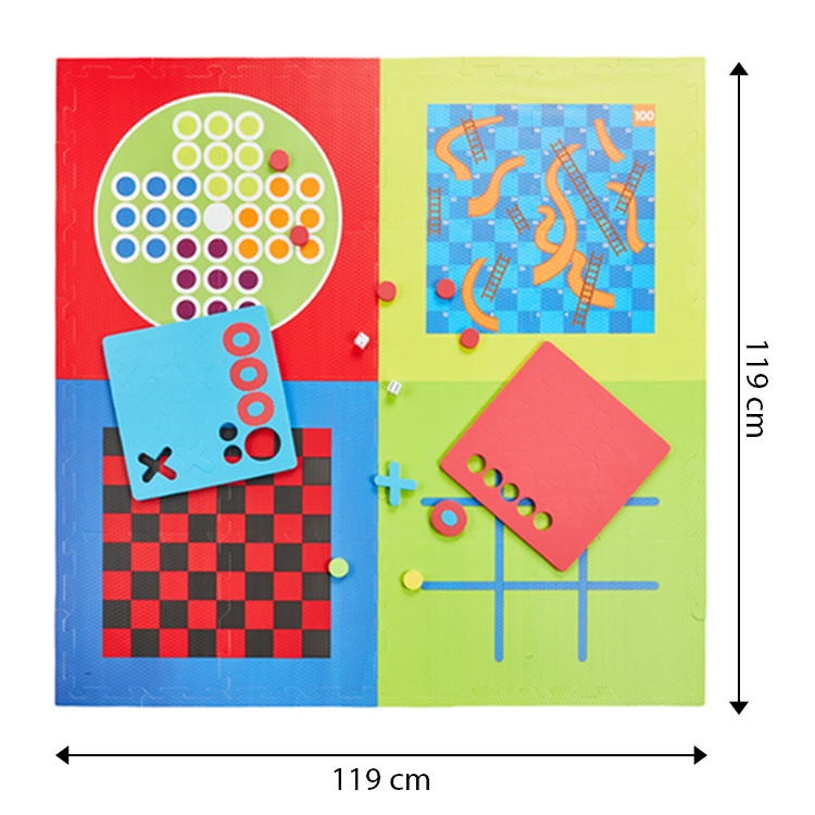 4-in-1 Foam Game Activity Play Mat – 119 x 119cm - Image 4