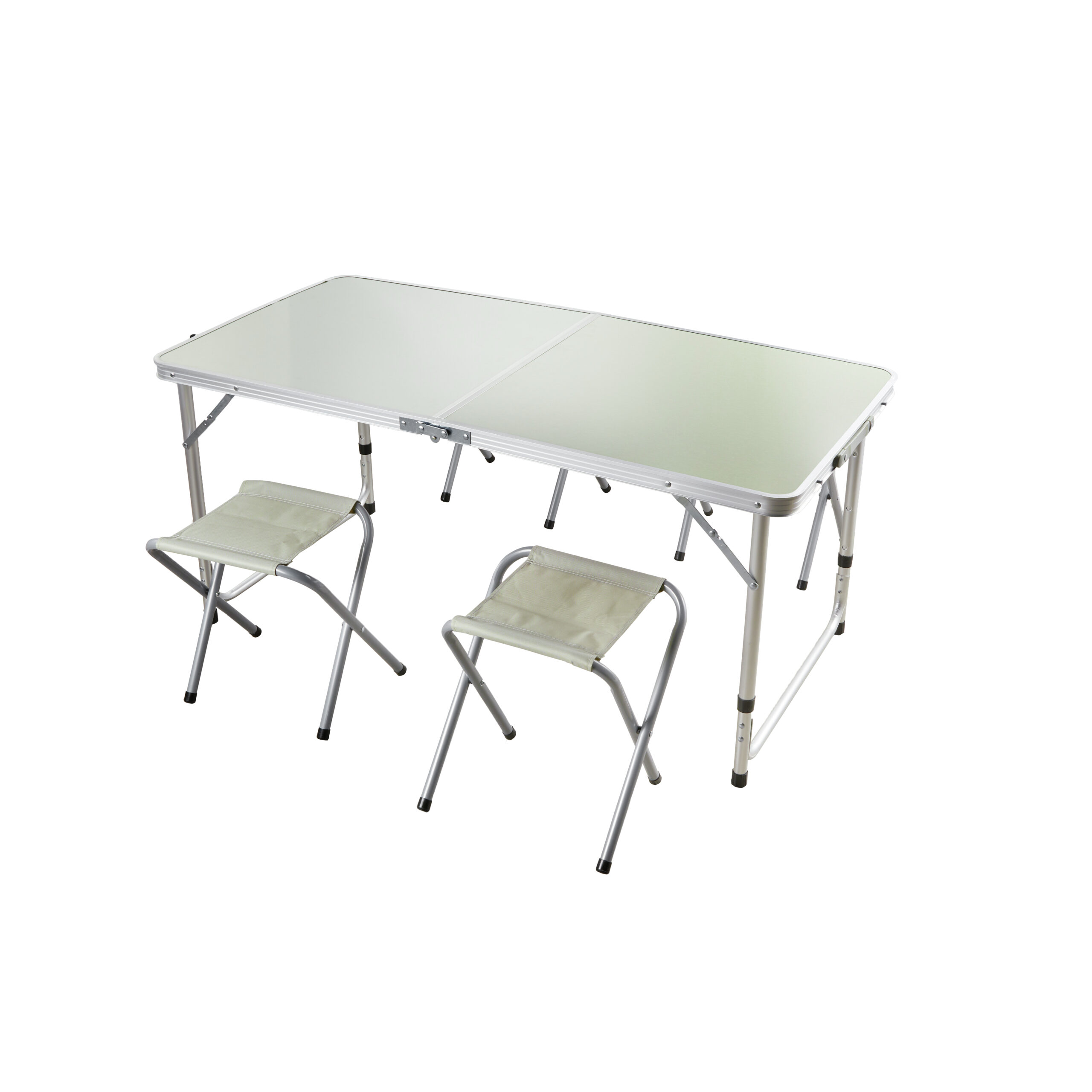 Folding Camping Table & 4 Stool Set – Portable Picnic Table with Chairs