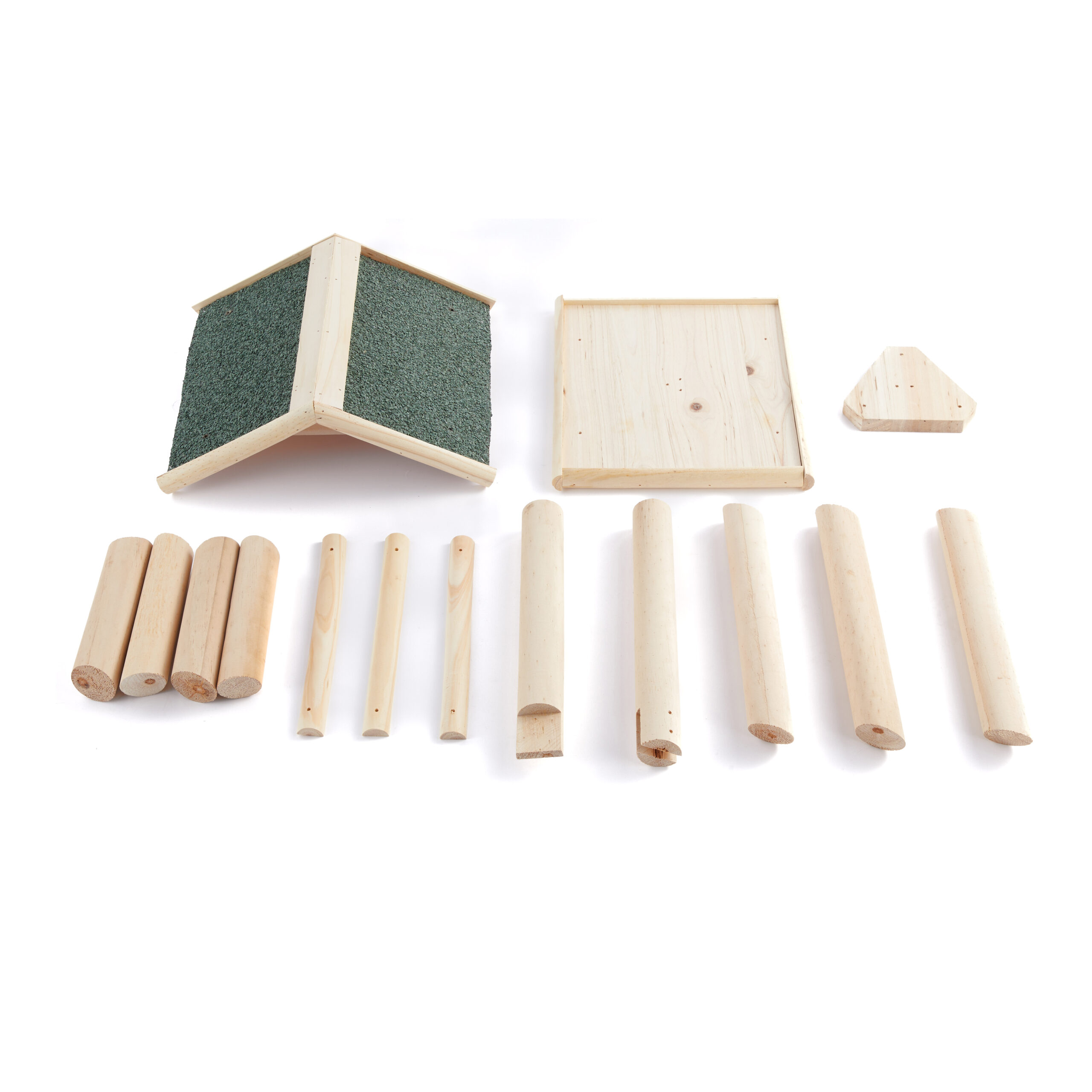 Freestanding Wooden Bird Table Feeding Station with Roof - Image 6
