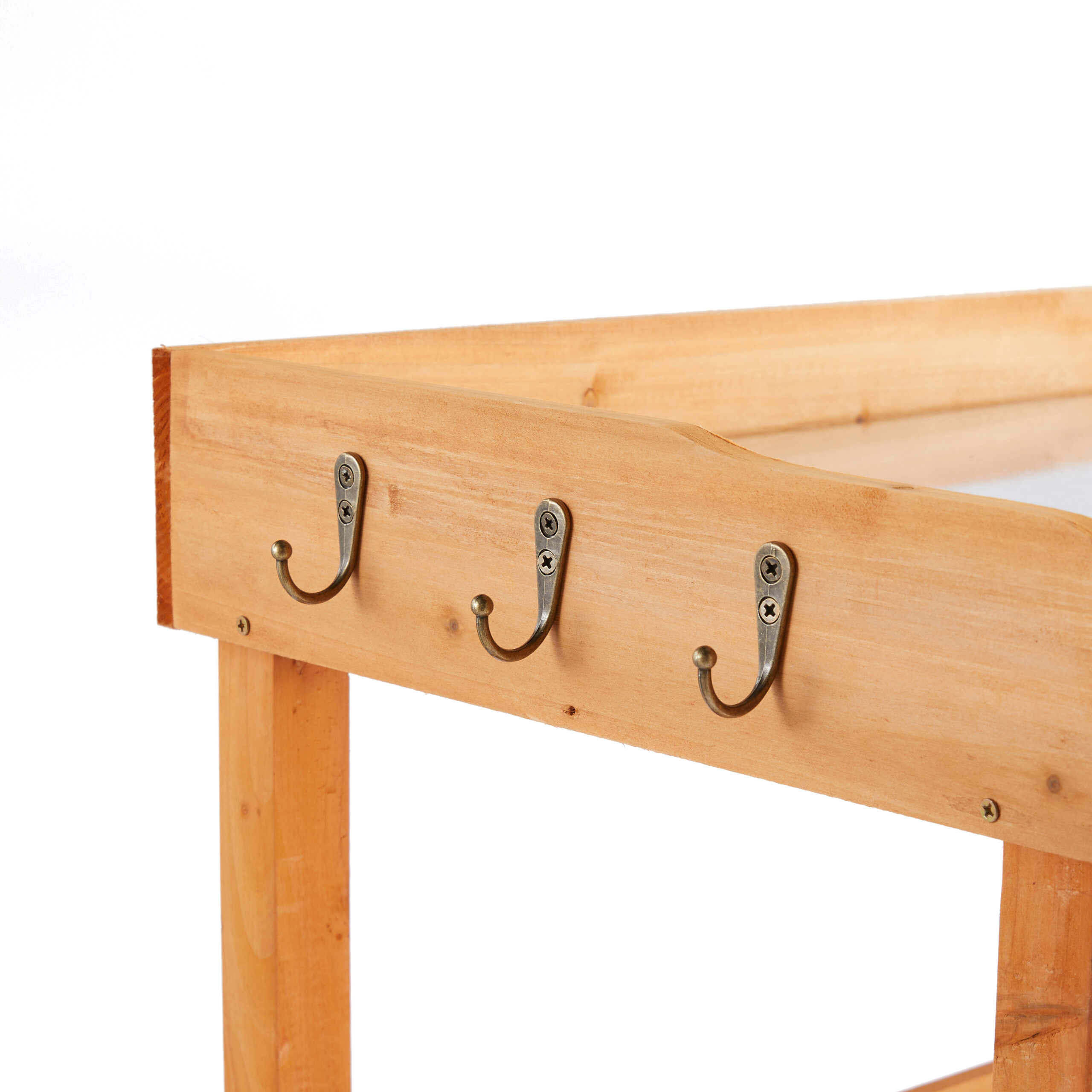 Wooden Potting Table with Galvanised Worktop – 3 Tier Garden Workbench - Image 4